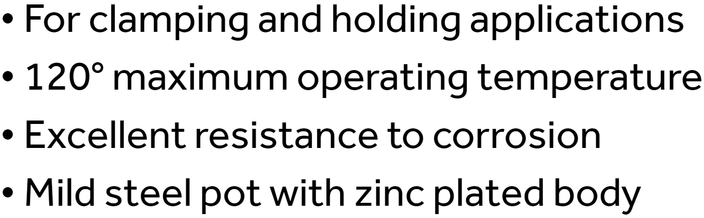 מגנטים ECLIPSE MAGNETICS Ferrite Shallow Pot-Countersunk Mounting